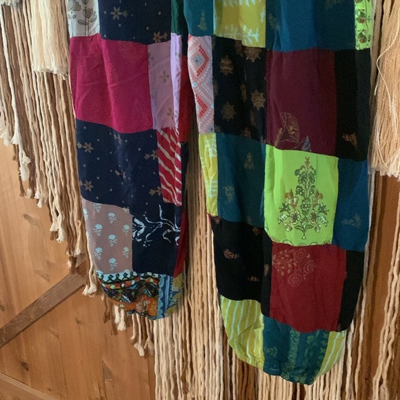 Paths Of The Spirit Bohemian Gypsy Patchwork Parachute Pants Size L/XL - Picture 10 of 14